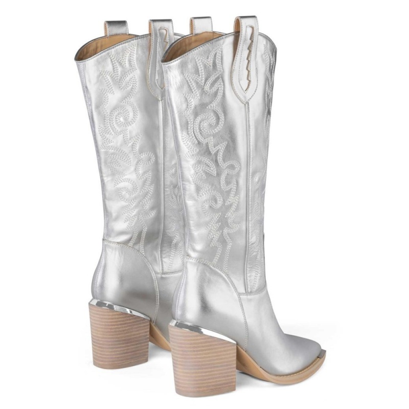 Bottes à Talons Alma En Pena Cowboy Boots Bleu Marine Femme | WBD-38763444